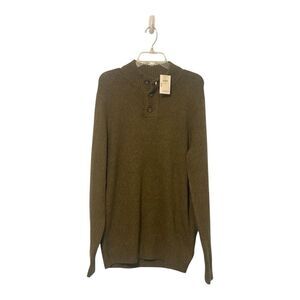 NWT Old Navy Greenish Soft Button SWEATER M Tall